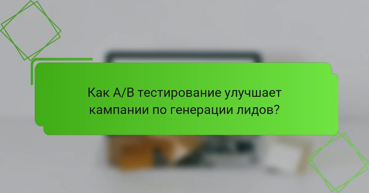 Как A/B тестирование улучшает кампании по генерации лидов?