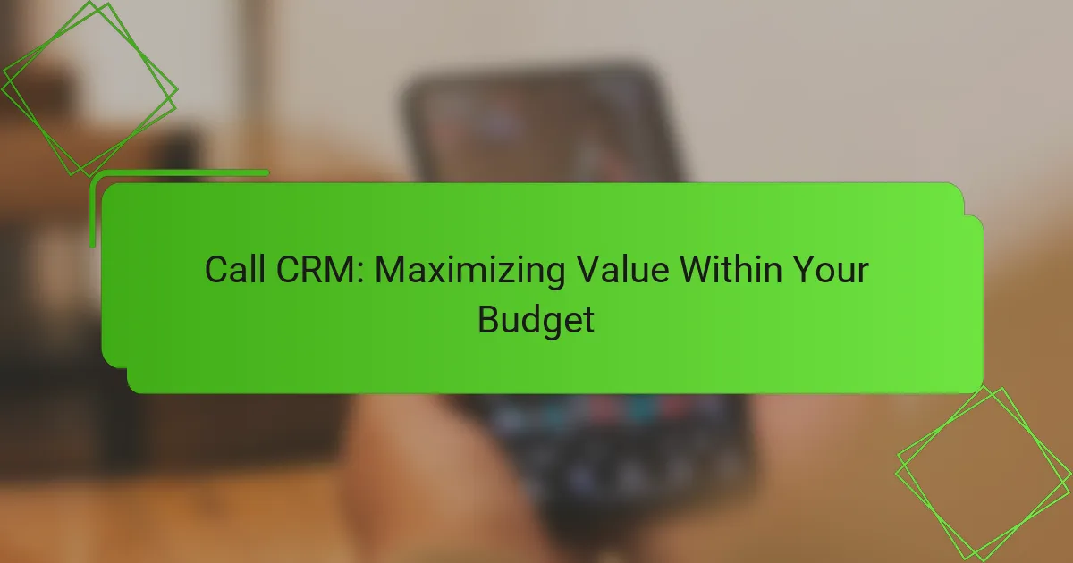 Call CRM: Максимизация ценности в рамках вашего бюджета