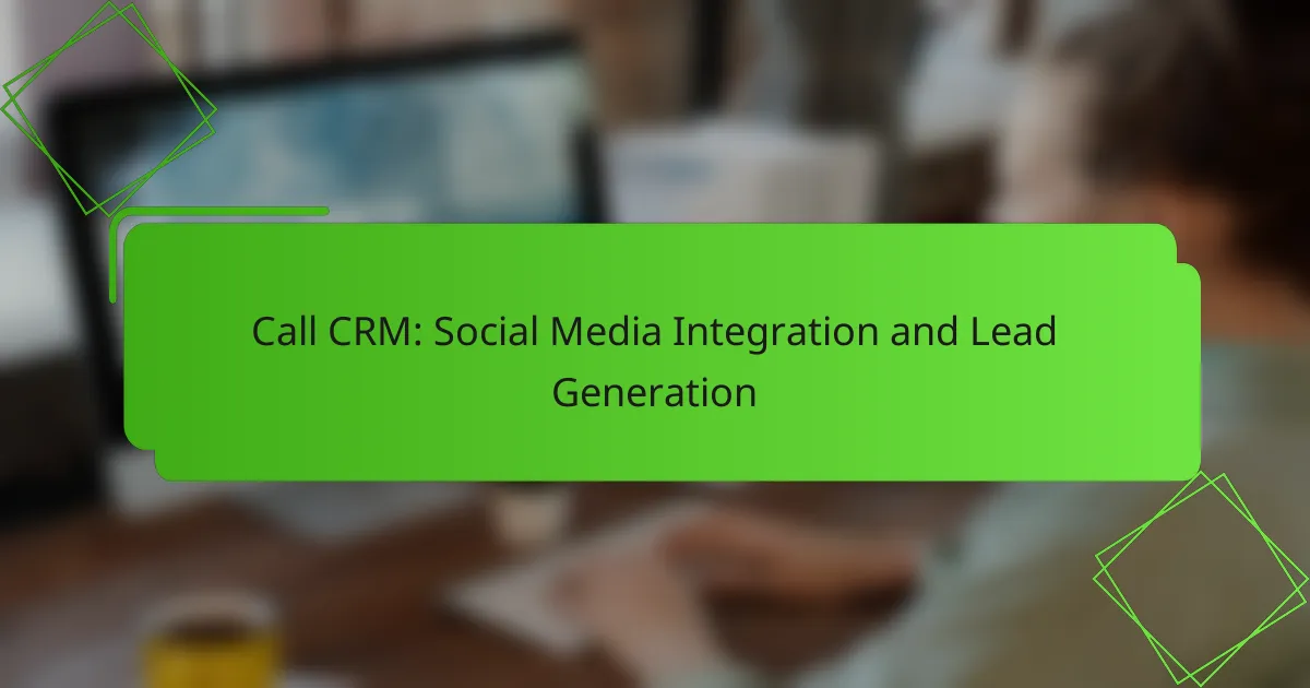Call CRM: Интеграция с Социальными Медиа и Генерация Лидов